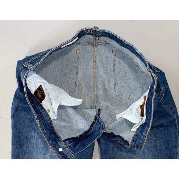 KUT From The Kloth Carrie Boyfriend 5-Pocket Stretch Denim Jeans. Women's 10 GUC - Picture 7 of 9